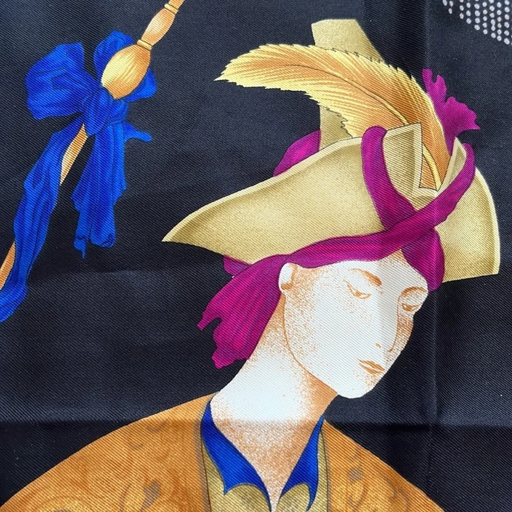 SALVATORE FERRAGAMO VINTAGE Silk Scarf Tigers Chinoiserie Asian Designer WOW!